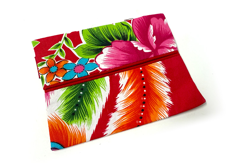 台灣花布 面紙套-大紅色 花布面紙套 花布面紙包